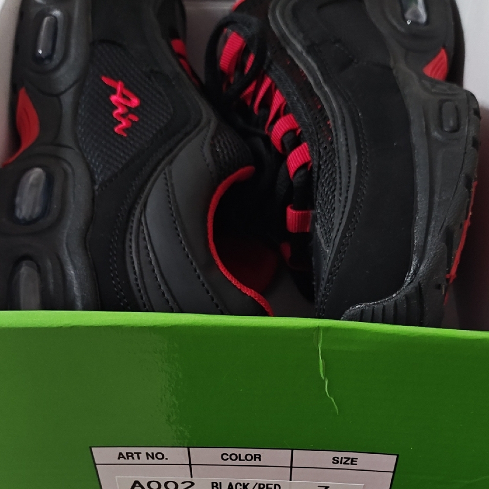 Kids Black and Red Sneakers